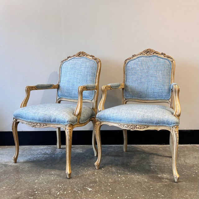 Raw Silk Style material on inside back, seat, and arms. Embroidered Grace Ogee River pattern by Fabricut on outside back....