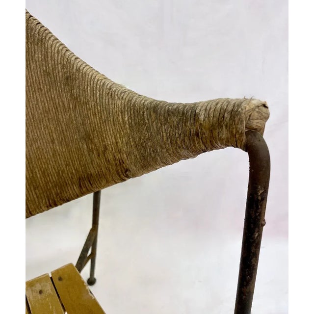 Pair of Mid-Century Modern Arthur Umanoff Iron/Hemp Chairs For Sale - Image 10 of 12