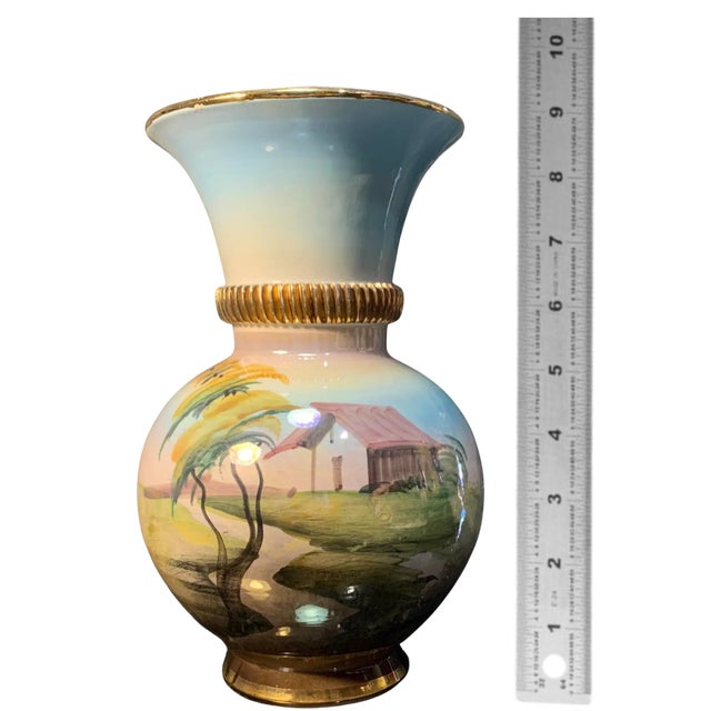 Italian Porcelain Vase Lakeside House For Sale - Image 17 of 18