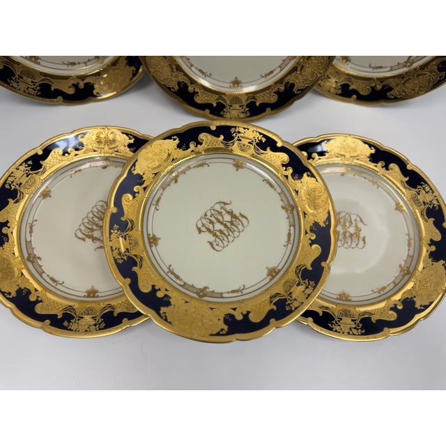 Traditional Late 19th Century Dresden Gold Gilded Plates - Set of 6 For Sale - Image 3 of 12