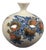 Glazed Ceramic Vase with Pomegranates, Birds, and Chinese Calligraphy, 1950s For Sale