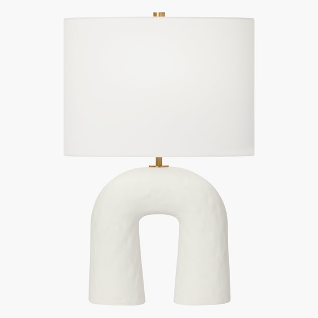 Hable by Visual Comfort Studio Hable Aura Table Lamp in Matte White Ceramic For Sale In Greenville, SC - Image 6 of 6