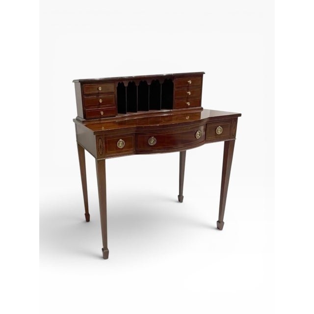 1980s Baker Furniture Federal Style Ladies Writing Desk For Sale - Image 10 of 13