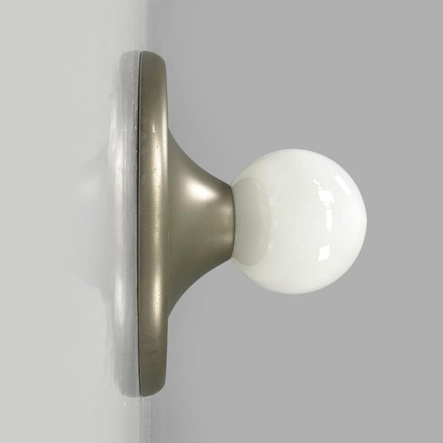 Italian mid-century modern matte metal wall lamp Light Ball by Achille and Pier Giacomo Castiglioni for Flos, 1960s Wall...