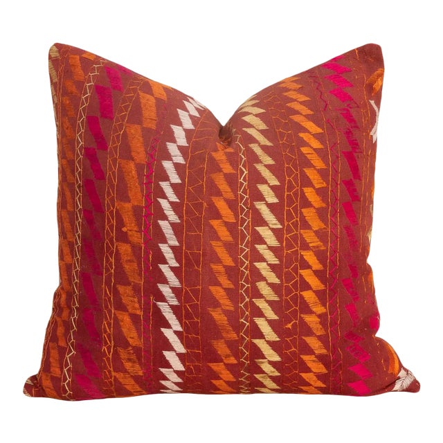 Dhanvi Antique Indian Folk Pillow For Sale