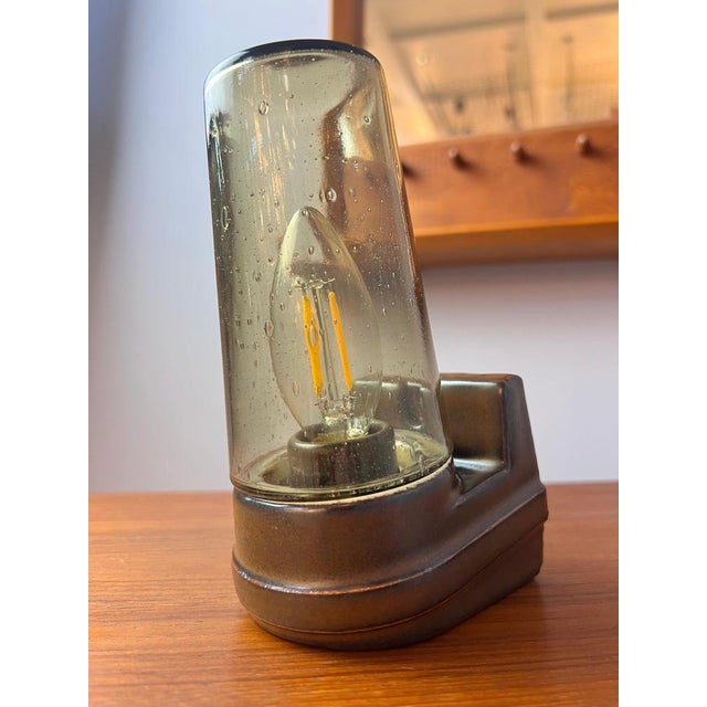 Wall Lamp Model 6080 in Smoked Glass by Sigvard Bernadotte for Ifö For Sale - Image 6 of 10