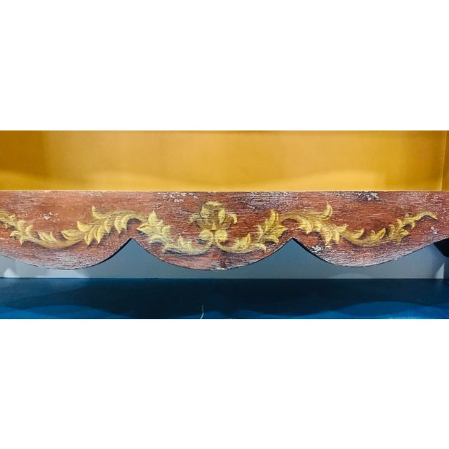 Wood Italian Style Painted Two Door Cabinet For Sale - Image 7 of 9