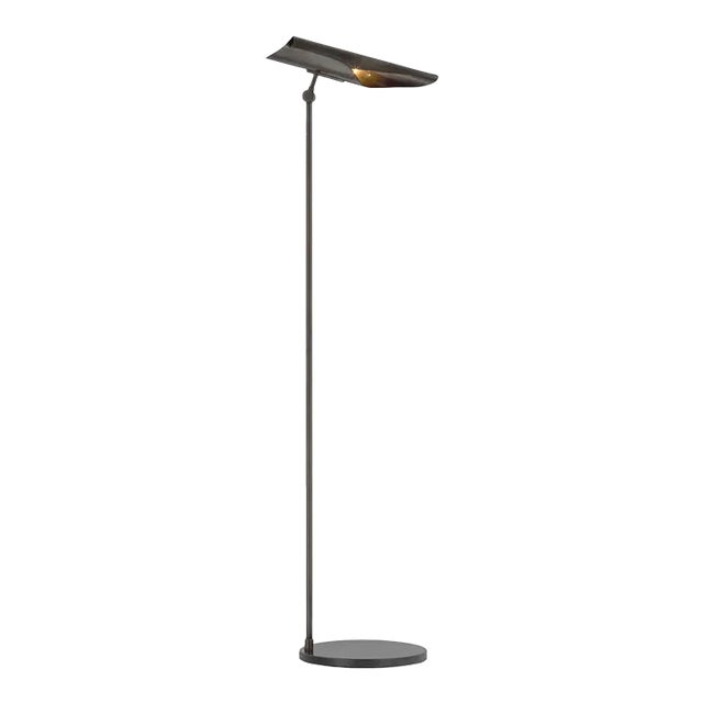 Champalimaud for Visual Comfort Signature Flore Floor Lamp in Gun Metal For Sale