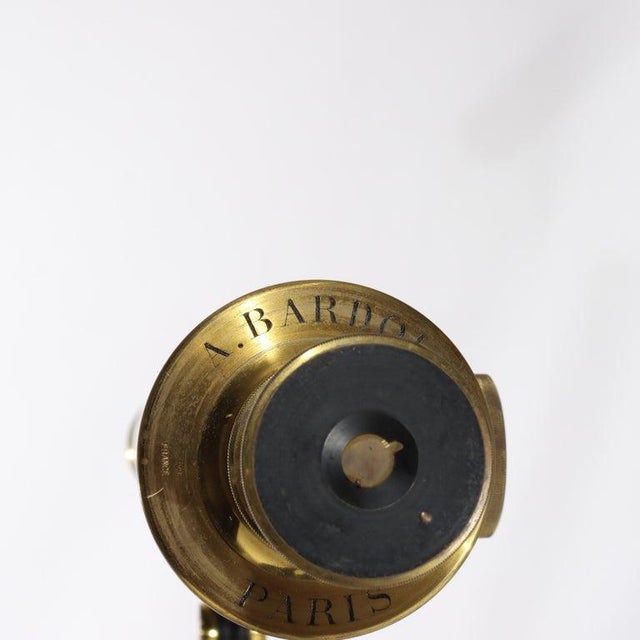 Brass Antique French A. Bardou Brass Telescope With Mahogany Tripod C1880 For Sale - Image 8 of 14