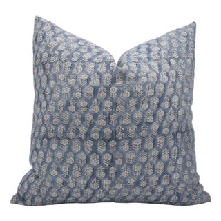 Handmade Block Print Cushion Cover 12x20 Inch- Tulsi Buti For Sale