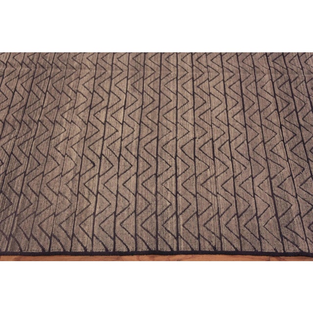 Gray Nazmiyal Collection Geometric Modern Gray Rug For Sale - Image 8 of 8