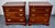 Vintage Pair Mahogany Nightstands Chippendale Chests With Pull Out For Sale - Image 11 of 18