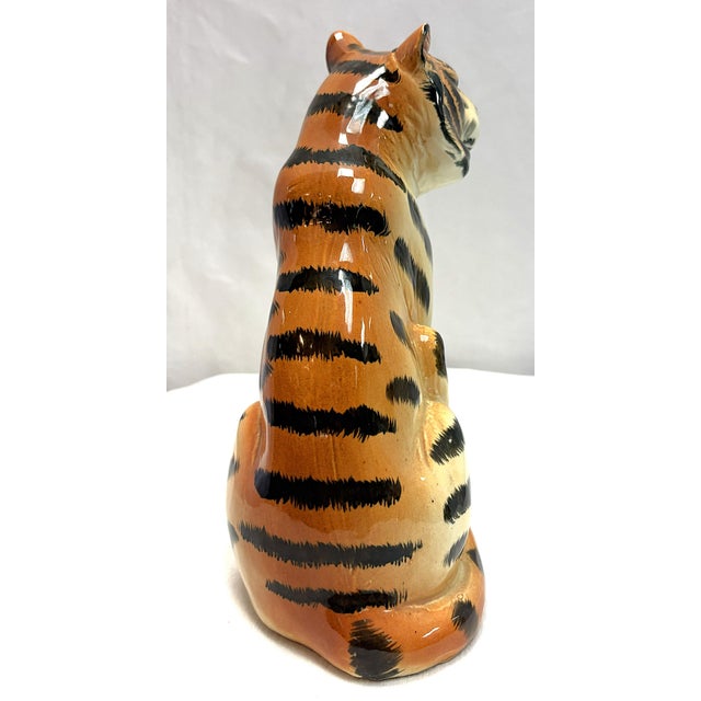 Ceramic Vintage Ceramic Tiger Figure For Sale - Image 7 of 15