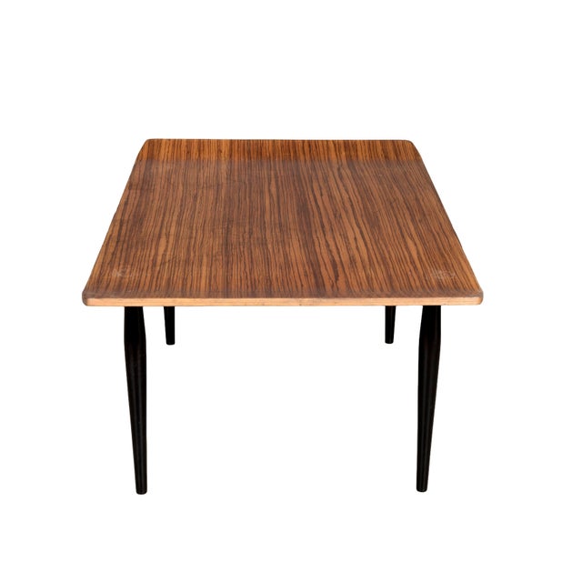 Osvaldo Borsani Coffee Table in Wood with Raised Wings by Osvaldo Borsani for ABV, 1960s For Sale - Image 4 of 7