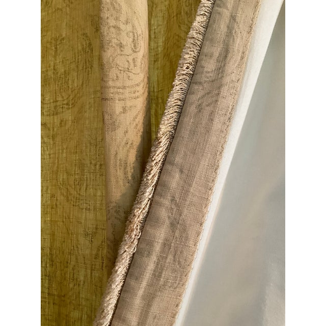 Rose Tarlow Set of 4, Rose Tarlow Drapery Panels With Lining, Interlining and Fringe For Sale - Image 4 of 15