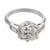 Art Deco 1930s Art Deco Gia 3.32 Carat Old Mine Cut Diamond Platinum Engagement, Size 5.75 For Sale - Image 3 of 8