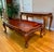 French Provincial 1990s Traditional French Provincial Style Inlaid Burl Wood Coffee & Sofa Table Set - 2 Pieces For Sale - Image 3 of 11