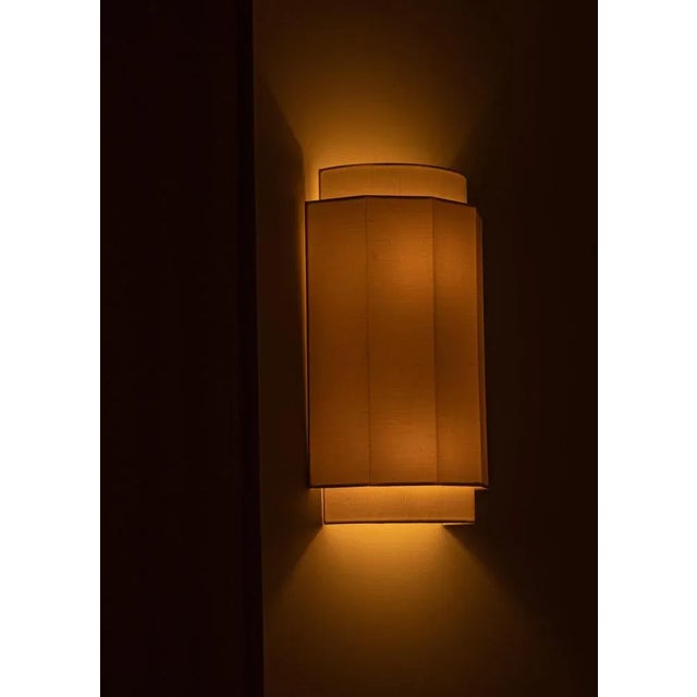 Okla Cotton Wall Sconce by Simone & Marcel For Sale - Image 4 of 6