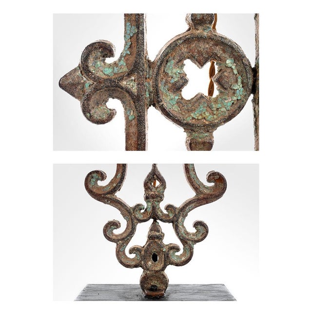 Lamp made from old pieces of cast iron railings by our craftsmen. This piece is designed in the style of the selected...