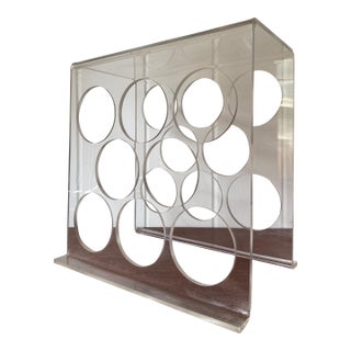 1970s Postmodern Lucite Wine Rack For Sale