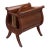Early 20th Century Ferguson Bros. Walnut Lyre Harp Form Magazine Holder For Sale