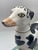 Black Mottahedeh Black and White Staffordshire Style Dog With Hare For Sale - Image 8 of 11