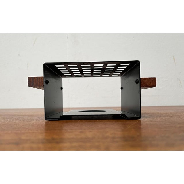 Mid-Century Minimalist Metal and Teak Tea Warmer, 1960s For Sale - Image 13 of 18