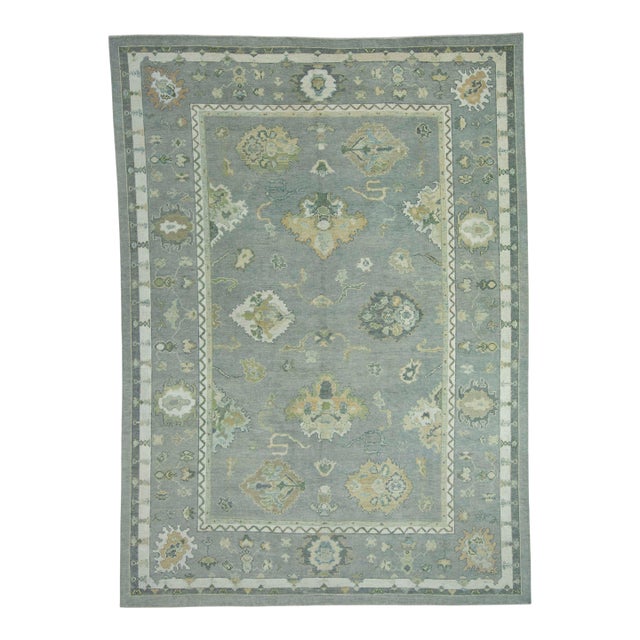 Turkish Oushak Rug 8'8" x 12' #18124 For Sale