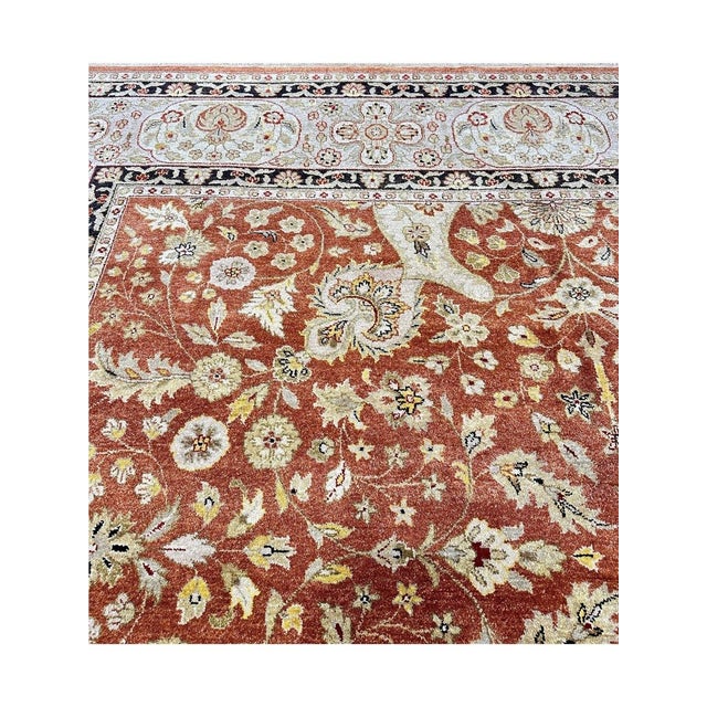 Traditional 9x12 Handwoven Indo Agra Area Rug - 107081 For Sale - Image 3 of 12