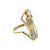 18k Yellow Gold Sculpted Female Figure Diamond Solitaire Ring, Size 6 For Sale - Image 4 of 11