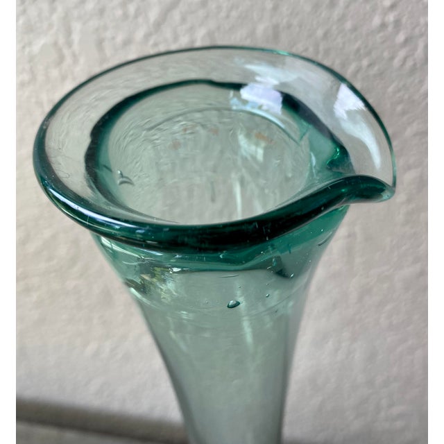 Recycled Glass Hand Blown White Wine Decanter With Ice Pocket Chairish