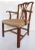 Chippendale Style Mahogany Slat Back Armchair with Upholstered Seat Cushion Offered for sale is a Chippendale-style...