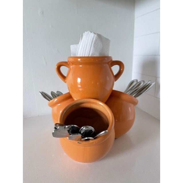 Mid-Century Modern Fused Ceramic Jars, Vintage For Sale - Image 3 of 12