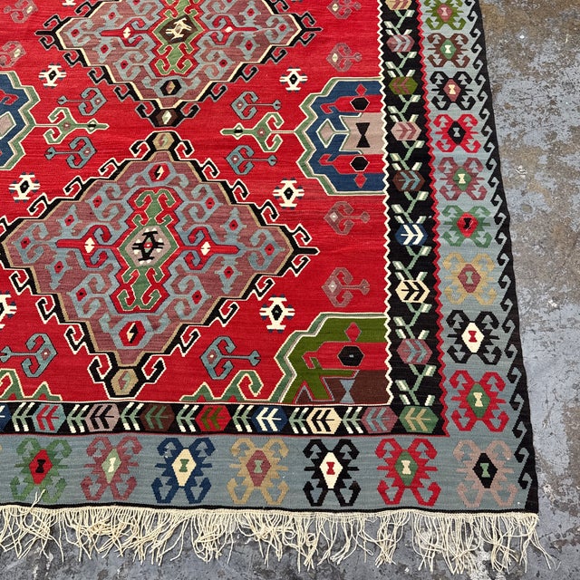 Turkish 6ft 4in × 10ft 6in Turkish Kilim Area Rug For Sale - Image 3 of 12