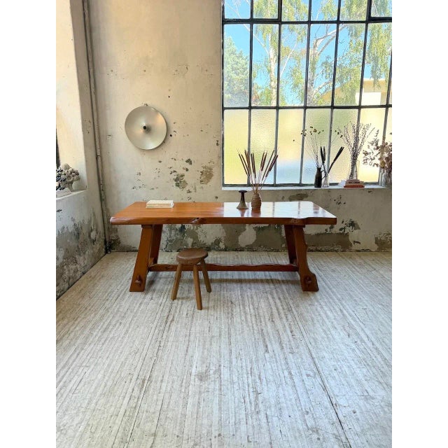 Aranjou Farmhouse Table in Blond Elm, 1950s For Sale - Image 15 of 18
