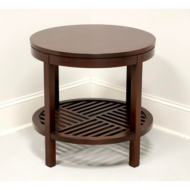 STICKLEY Metropolitan Cherry Contemporary Round Lamp Table DISCONTINUED model 7778 produced October 19, 2004 solid cherry...