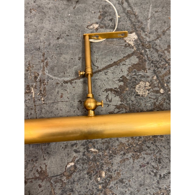 2020s Restoration Hardware Gallery Antiqued Brass Picture Light For Sale - Image 5 of 12