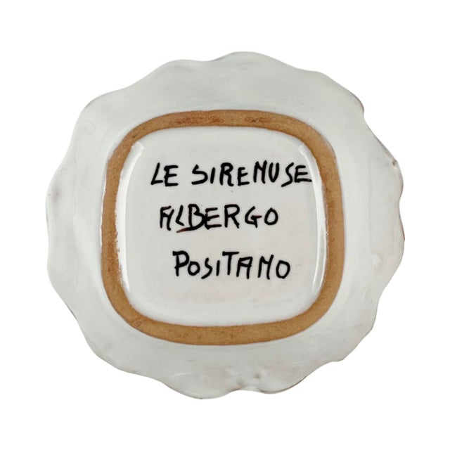 Italian Vintage Le Sirenuse Hotel Positano Italy Ashtray Catchall Dish For Sale - Image 3 of 9