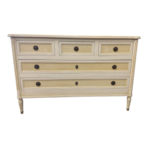 Early 20th Century French Louis XVI Creme Peinte Commode