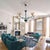 Mid-Century Modern 1980s Mid Century Modern Petrol Blue Murano Glass Chandelier For Sale - Image 3 of 11