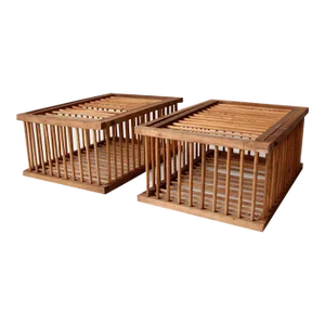 Vintage Wooden Farm Crates Pair