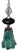 Art Glass Aqua Black Pendant Light For Sale - Image 14 of 18