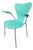 Vintage Italian Modern Turquoise Arm Chair For Sale