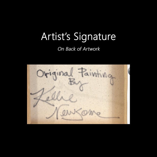 Flowers & Pottery - Framed Colorful Still Life Mixed Media Art on Canvas Original Artwork by Kellie Newsome For Sale - Image 9 of 9