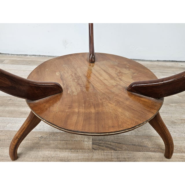 Art Deco Coffee Table with Worked Glass Top, 1950s For Sale - Image 9 of 13