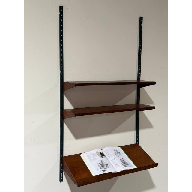 Teak Wall Unit With 3 Shelves Danish Mid-Century Modern For Sale - Image 4 of 14