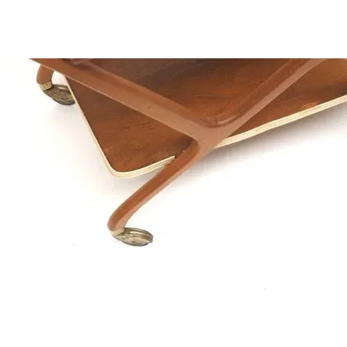 Vintage Italian Serving Trolley by Cesare Lacca, 1950s For Sale - Image 5 of 9