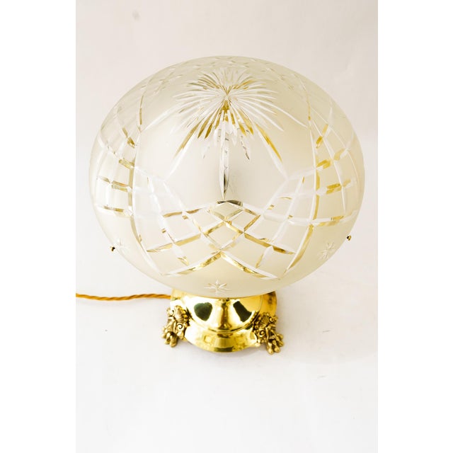 Antique Table Lamp with Cut Glass Shade, 1890s For Sale - Image 15 of 18