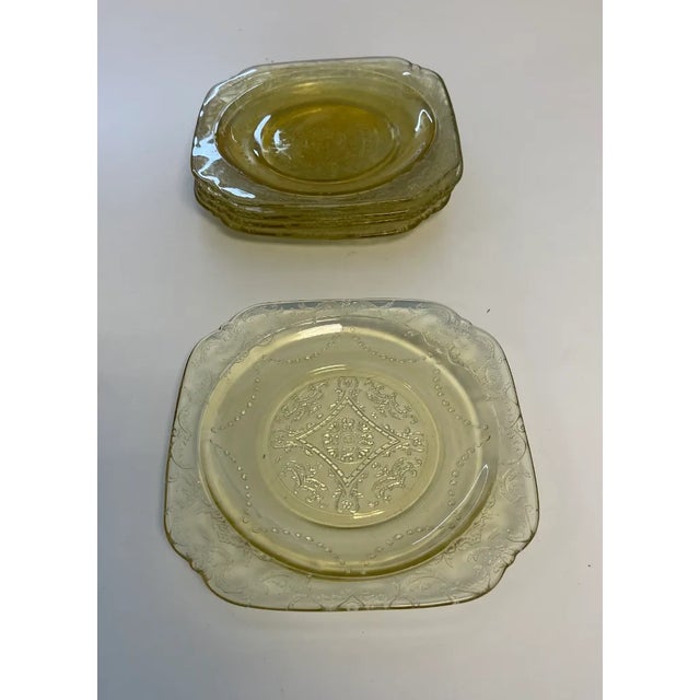 1930s 1930s Depression Wear Serving Set in Amber Glass- 24 Pieces For Sale - Image 5 of 11
