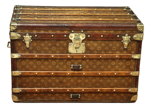 Courier Trunk with Monogrammed Canvas from Louis Vuitton, 1920s